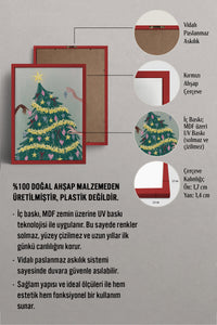 HOMEPACK Ahşap Çerçeveli Tablo Çerçeveli Poster Sanatsal Modern Duvar Dekoru BEK-8118