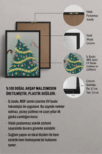 HOMEPACK Ahşap Çerçeveli Tablo Çerçeveli Poster Sanatsal Modern Duvar Dekoru BEK-8118