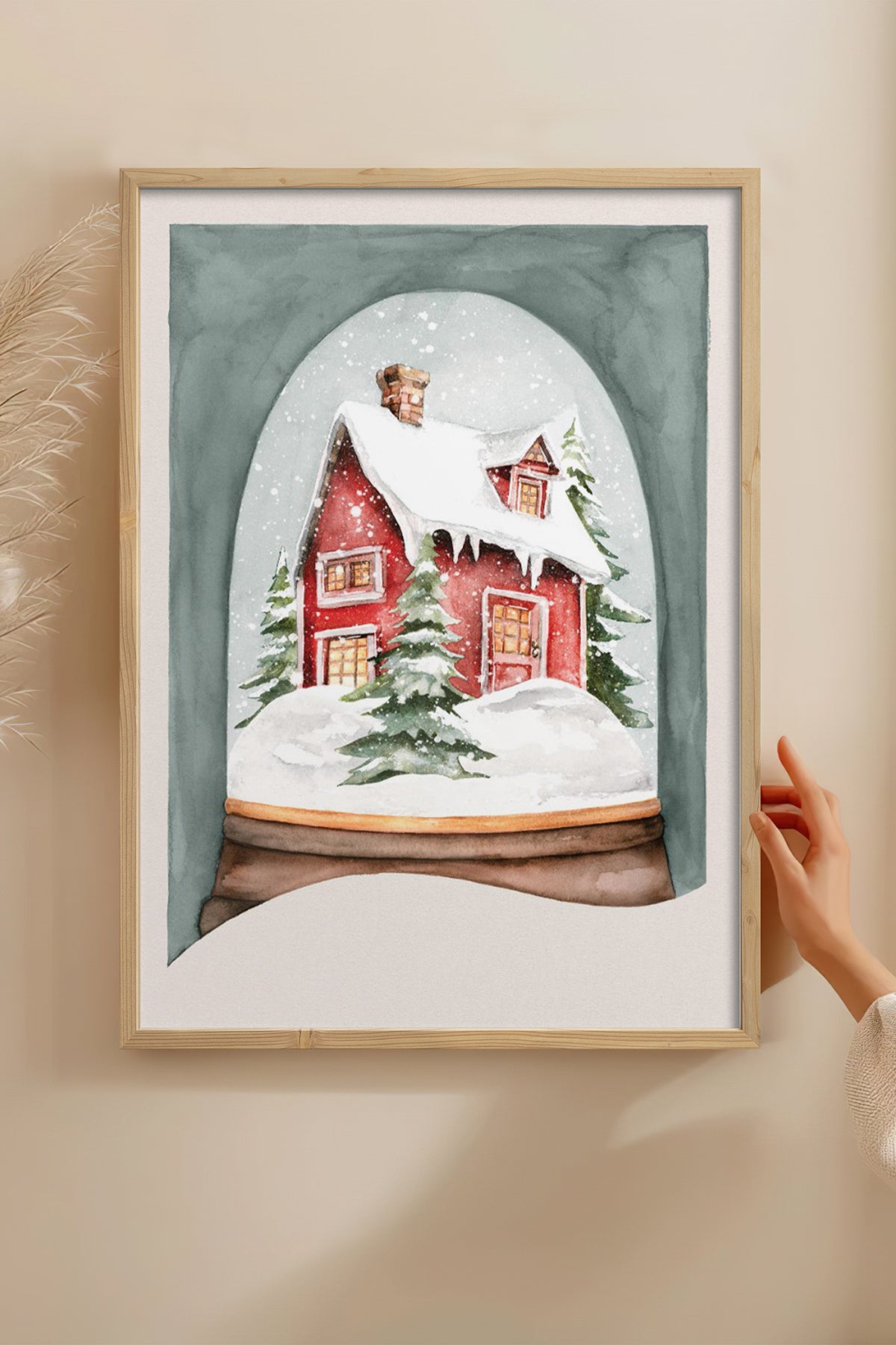 HOMEPACK Ahşap Çerçeveli Tablo Çerçeveli Poster Sanatsal Modern Duvar Dekoru BEK-8119
