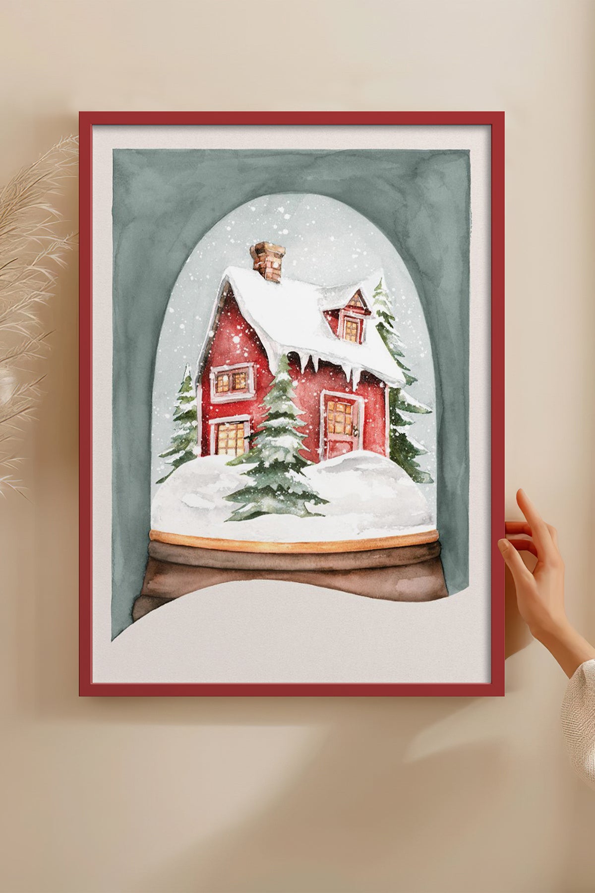 HOMEPACK Ahşap Çerçeveli Tablo Çerçeveli Poster Sanatsal Modern Duvar Dekoru BEK-8119