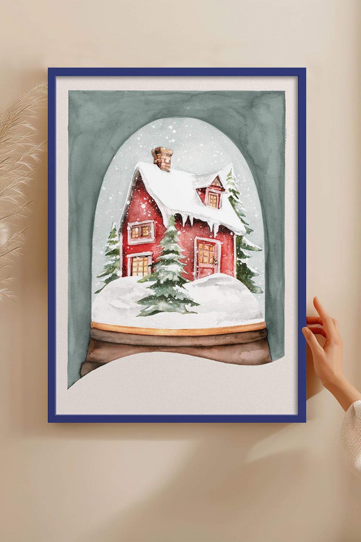 HOMEPACK Ahşap Çerçeveli Tablo Çerçeveli Poster Sanatsal Modern Duvar Dekoru BEK-8119