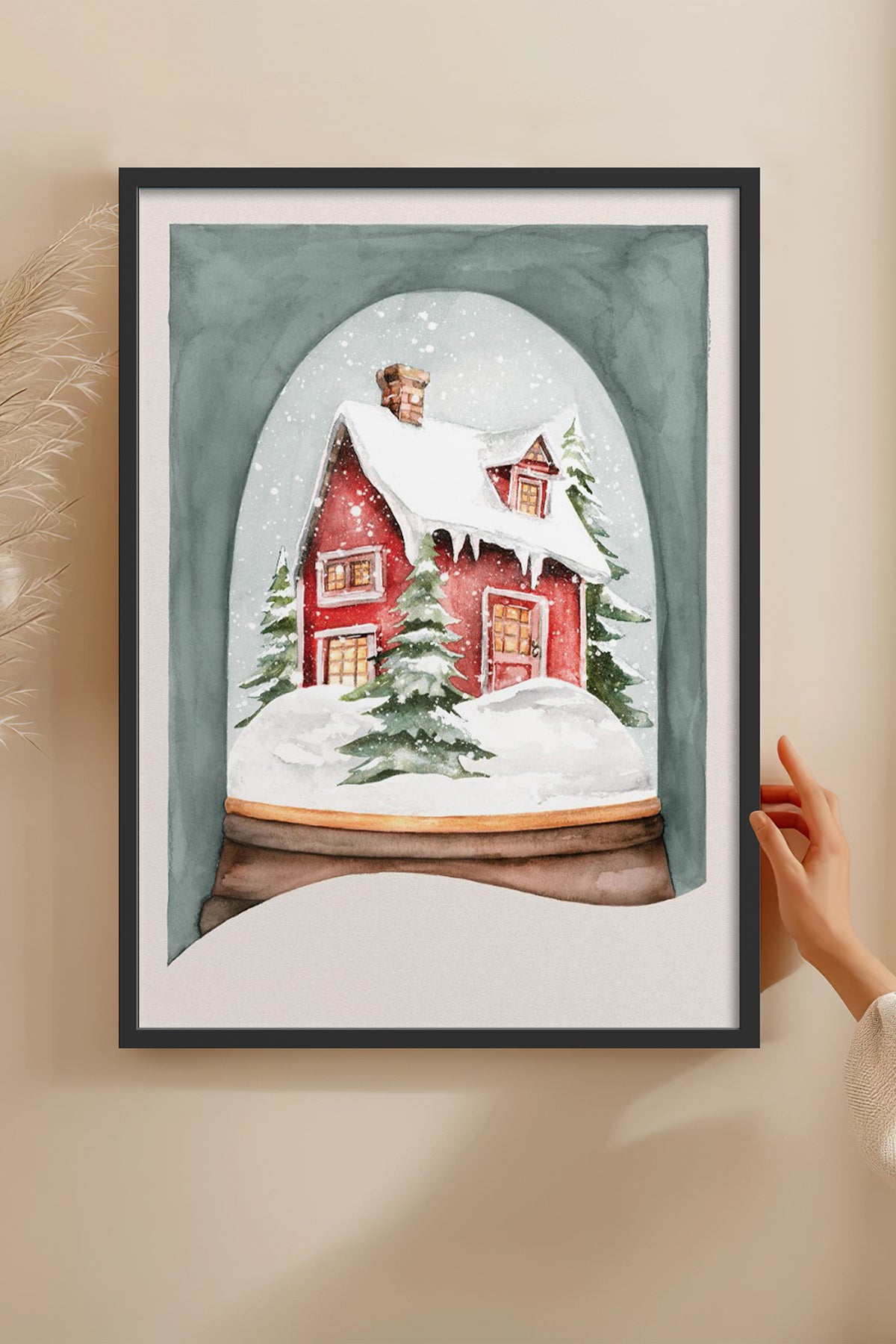 HOMEPACK Ahşap Çerçeveli Tablo Çerçeveli Poster Sanatsal Modern Duvar Dekoru BEK-8119