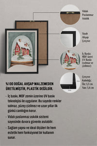 HOMEPACK Ahşap Çerçeveli Tablo Çerçeveli Poster Sanatsal Modern Duvar Dekoru BEK-8119