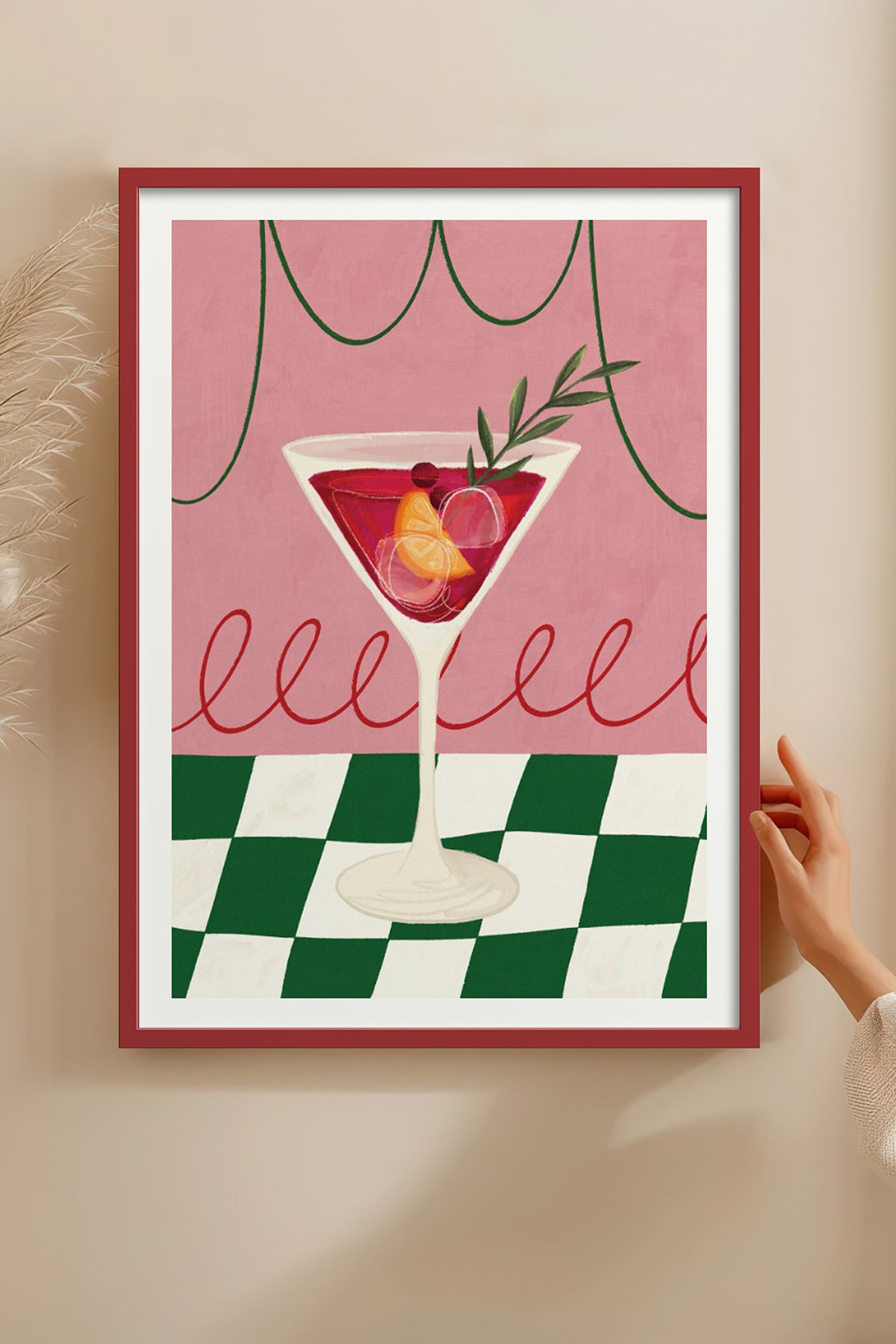 HOMEPACK Ahşap Çerçeveli Tablo Çerçeveli Poster Sanatsal Modern Duvar Dekoru BEK-8120