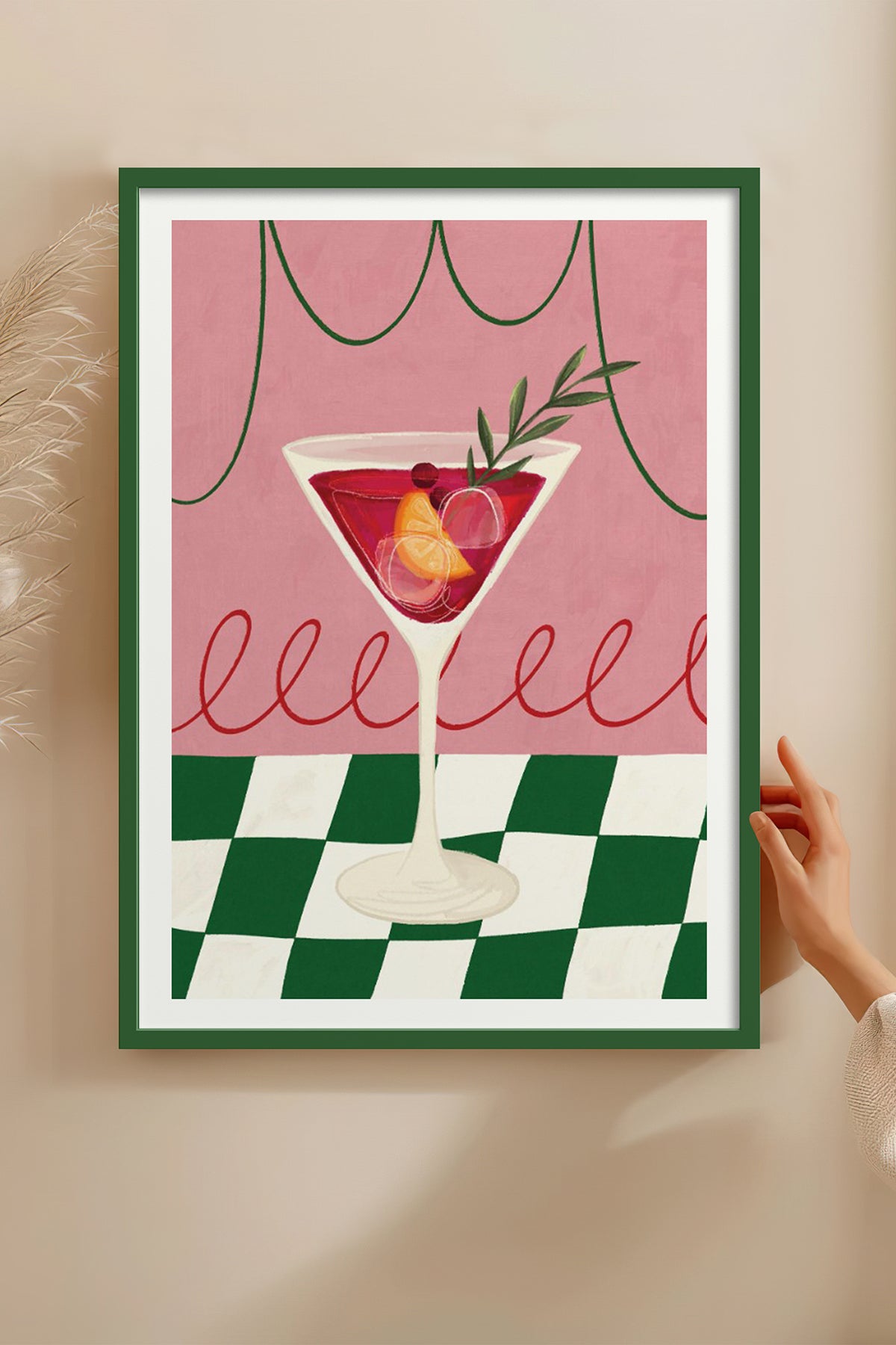 HOMEPACK Ahşap Çerçeveli Tablo Çerçeveli Poster Sanatsal Modern Duvar Dekoru BEK-8120