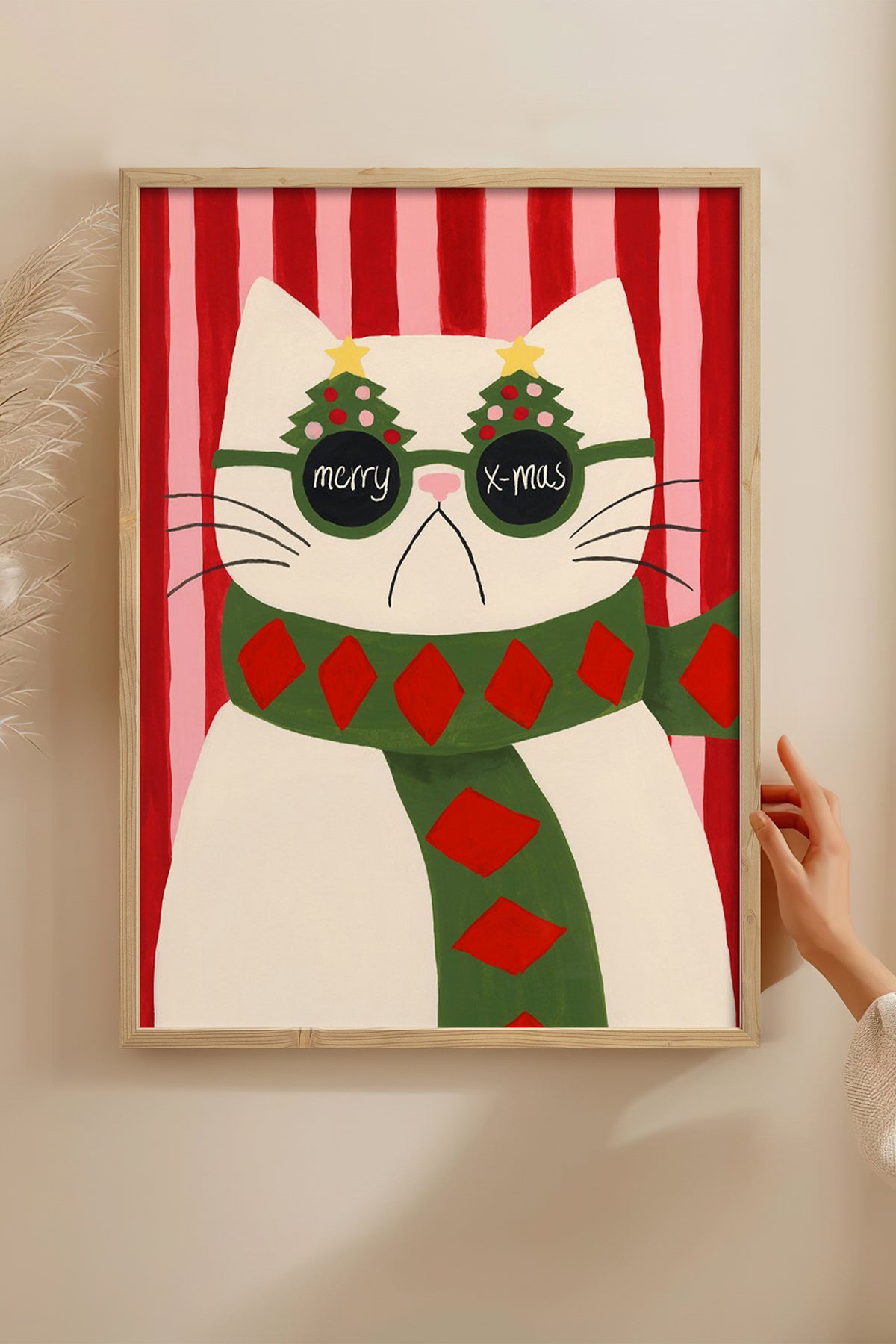 HOMEPACK Ahşap Çerçeveli Tablo Çerçeveli Poster Sanatsal Modern Duvar Dekoru BEK-8121