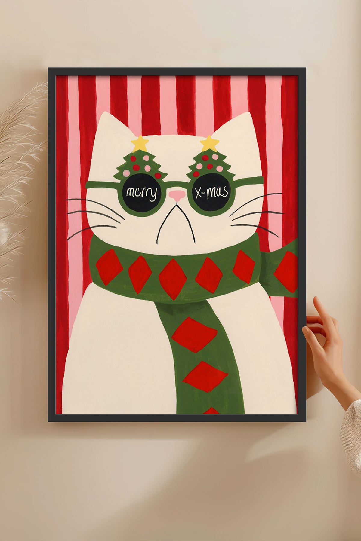 HOMEPACK Ahşap Çerçeveli Tablo Çerçeveli Poster Sanatsal Modern Duvar Dekoru BEK-8121