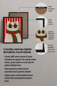 HOMEPACK Ahşap Çerçeveli Tablo Çerçeveli Poster Sanatsal Modern Duvar Dekoru BEK-8121