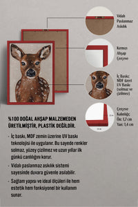 HOMEPACK Ahşap Çerçeveli Tablo Çerçeveli Poster Sanatsal Modern Duvar Dekoru BEK-8122