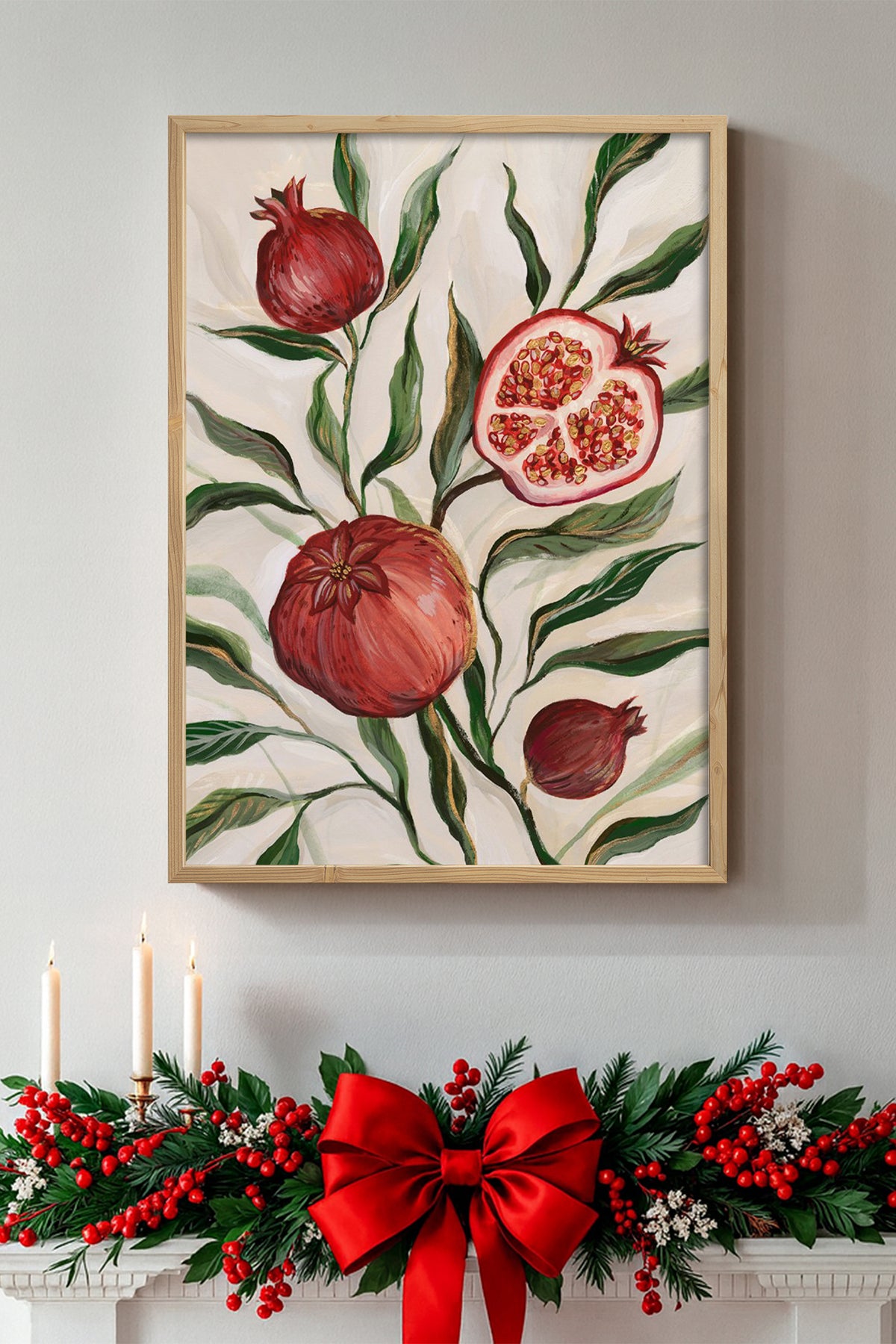 HOMEPACK Ahşap Çerçeveli Tablo Çerçeveli Poster Sanatsal Modern Duvar Dekoru BEK-8123