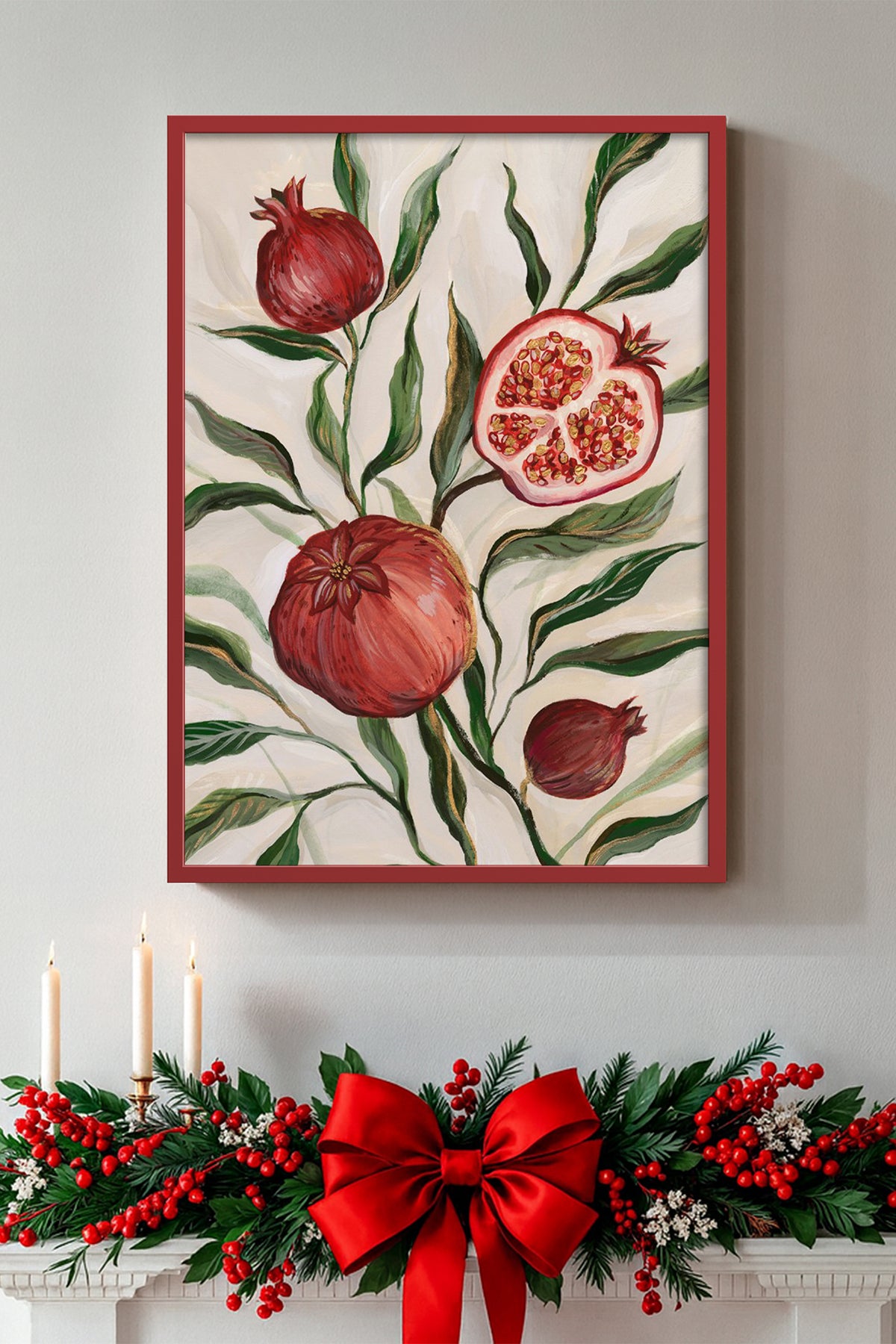 HOMEPACK Ahşap Çerçeveli Tablo Çerçeveli Poster Sanatsal Modern Duvar Dekoru BEK-8123