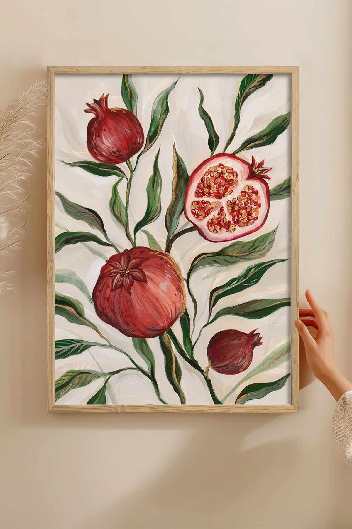 HOMEPACK Ahşap Çerçeveli Tablo Çerçeveli Poster Sanatsal Modern Duvar Dekoru BEK-8123