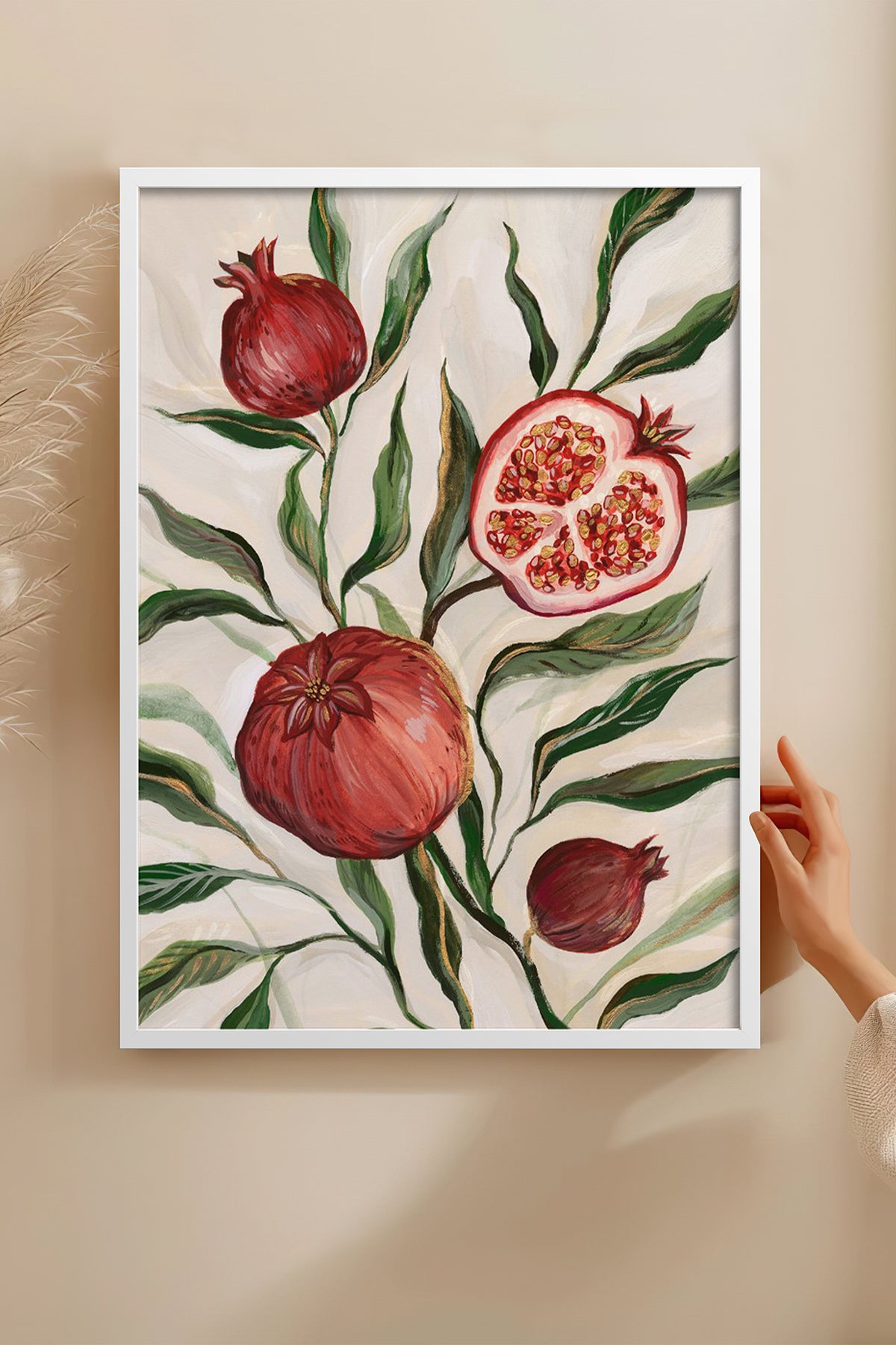 HOMEPACK Ahşap Çerçeveli Tablo Çerçeveli Poster Sanatsal Modern Duvar Dekoru BEK-8123