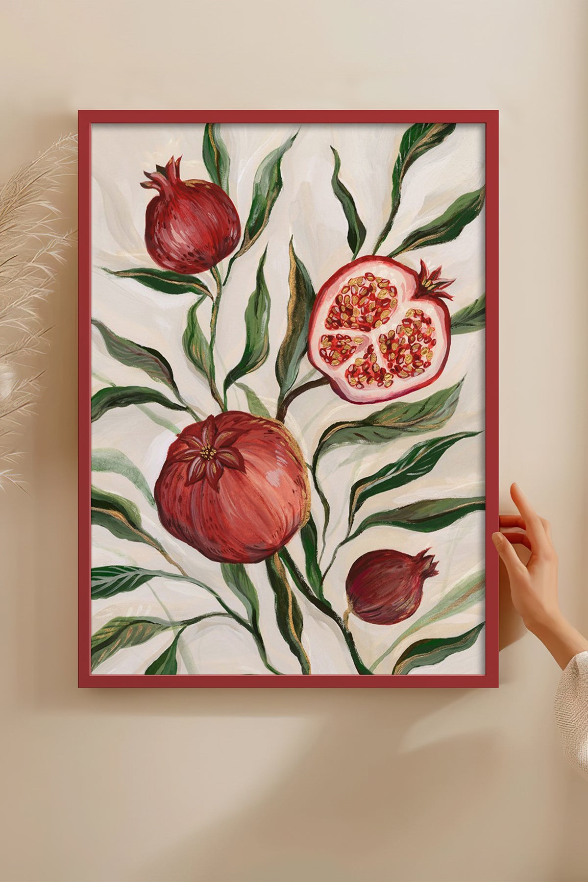 HOMEPACK Ahşap Çerçeveli Tablo Çerçeveli Poster Sanatsal Modern Duvar Dekoru BEK-8123