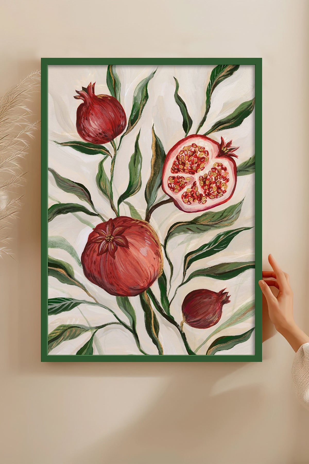 HOMEPACK Ahşap Çerçeveli Tablo Çerçeveli Poster Sanatsal Modern Duvar Dekoru BEK-8123