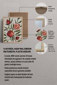 HOMEPACK Ahşap Çerçeveli Tablo Çerçeveli Poster Sanatsal Modern Duvar Dekoru BEK-8123