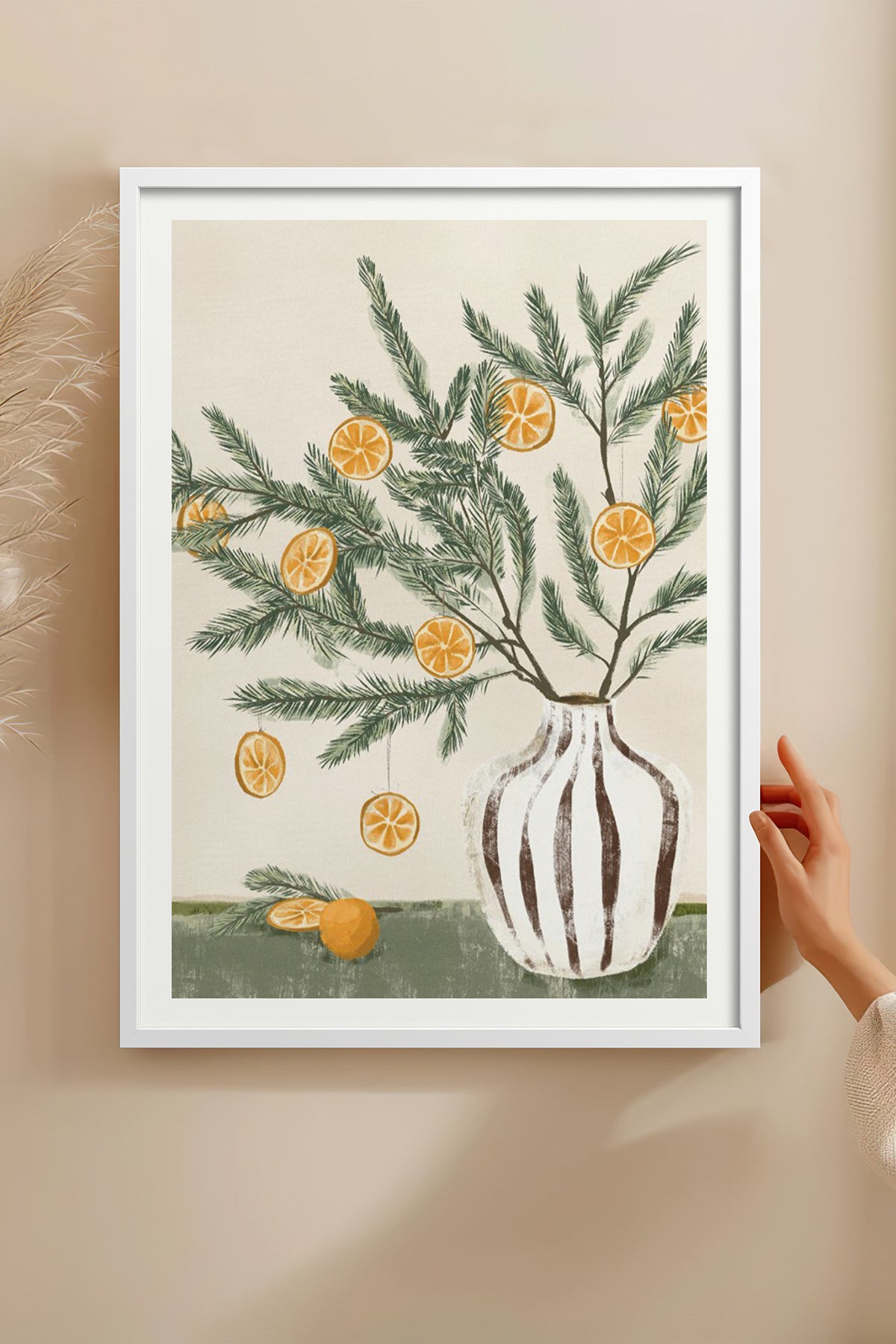 HOMEPACK Ahşap Çerçeveli Tablo Çerçeveli Poster Sanatsal Modern Duvar Dekoru BEK-8124