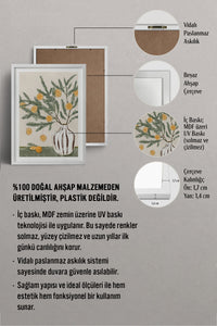 HOMEPACK Ahşap Çerçeveli Tablo Çerçeveli Poster Sanatsal Modern Duvar Dekoru BEK-8124