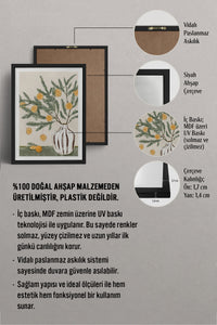 HOMEPACK Ahşap Çerçeveli Tablo Çerçeveli Poster Sanatsal Modern Duvar Dekoru BEK-8124