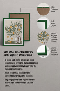 HOMEPACK Ahşap Çerçeveli Tablo Çerçeveli Poster Sanatsal Modern Duvar Dekoru BEK-8124