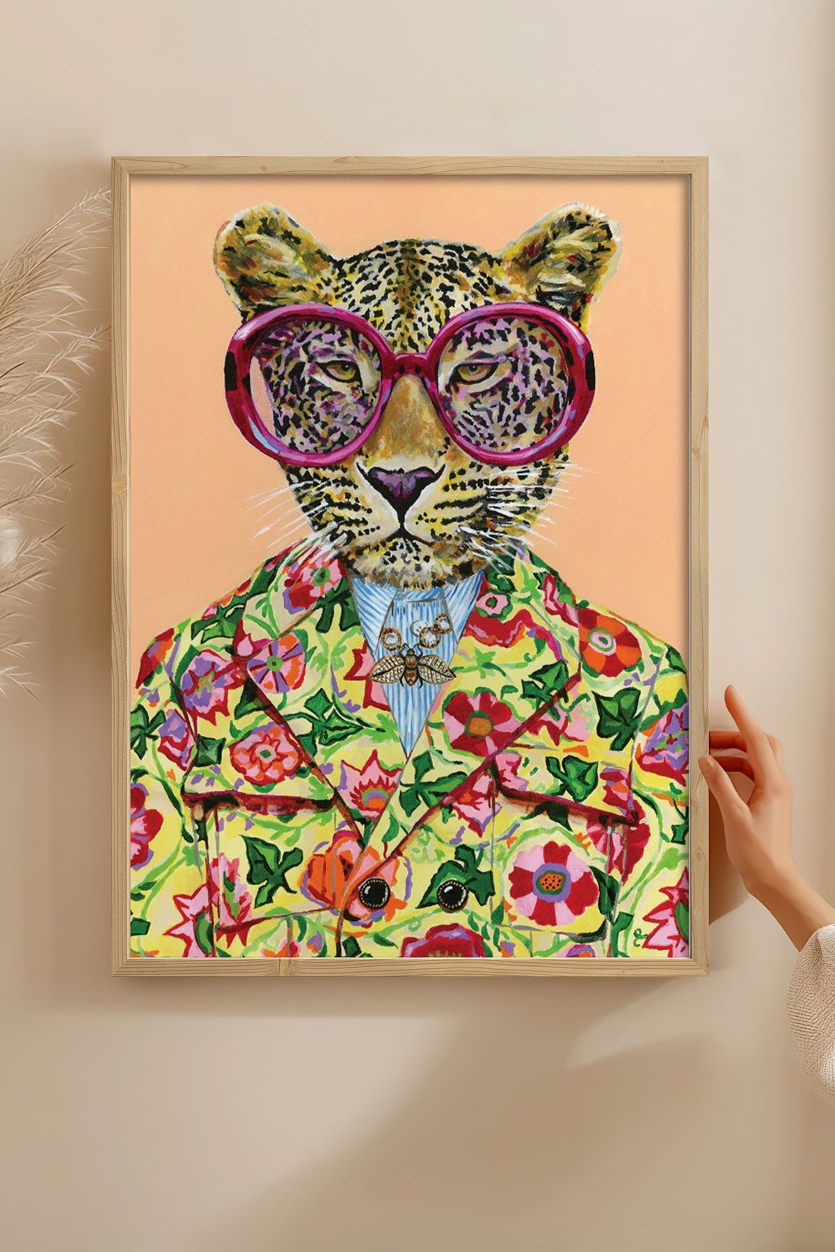 HOMEPACK Ahşap Çerçeveli Tablo Çerçeveli Poster Sanatsal Modern Duvar Dekoru BEK-8125