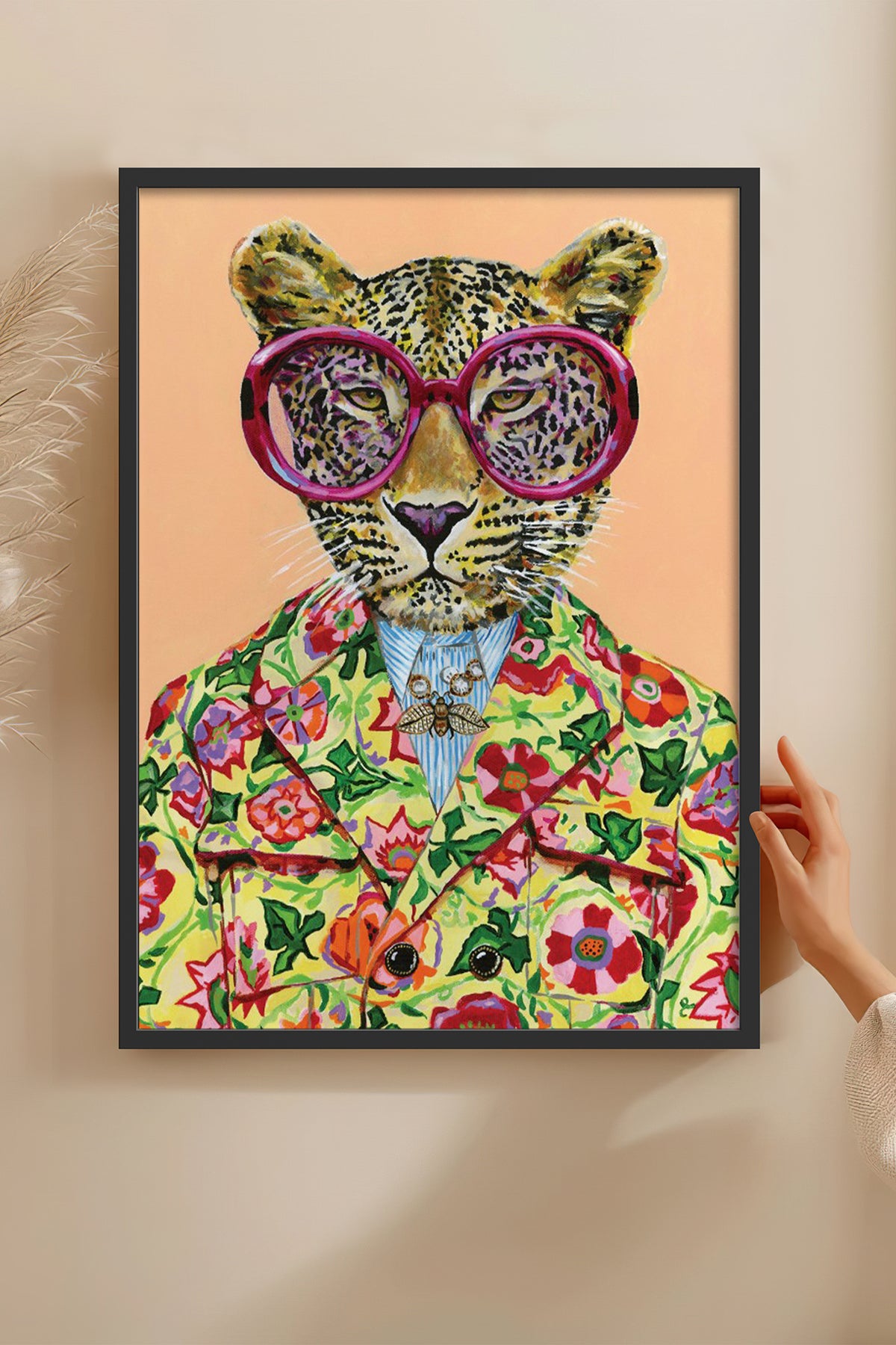 HOMEPACK Ahşap Çerçeveli Tablo Çerçeveli Poster Sanatsal Modern Duvar Dekoru BEK-8125
