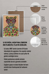 HOMEPACK Ahşap Çerçeveli Tablo Çerçeveli Poster Sanatsal Modern Duvar Dekoru BEK-8125