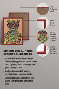 HOMEPACK Ahşap Çerçeveli Tablo Çerçeveli Poster Sanatsal Modern Duvar Dekoru BEK-8125