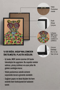 HOMEPACK Ahşap Çerçeveli Tablo Çerçeveli Poster Sanatsal Modern Duvar Dekoru BEK-8125