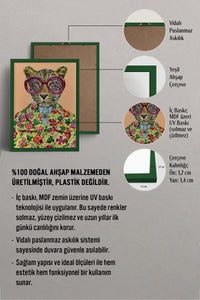 HOMEPACK Ahşap Çerçeveli Tablo Çerçeveli Poster Sanatsal Modern Duvar Dekoru BEK-8125