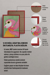 HOMEPACK Ahşap Çerçeveli Tablo Çerçeveli Poster Sanatsal Modern Duvar Dekoru BEK-8126