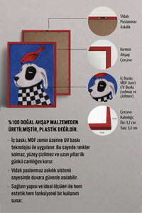 HOMEPACK Ahşap Çerçeveli Tablo Çerçeveli Poster Sanatsal Modern Duvar Dekoru BEK-8127
