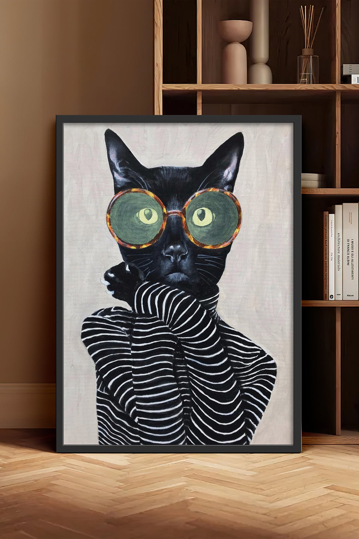 HOMEPACK Ahşap Çerçeveli Tablo Çerçeveli Poster Sanatsal Modern Duvar Dekoru BEK-8128