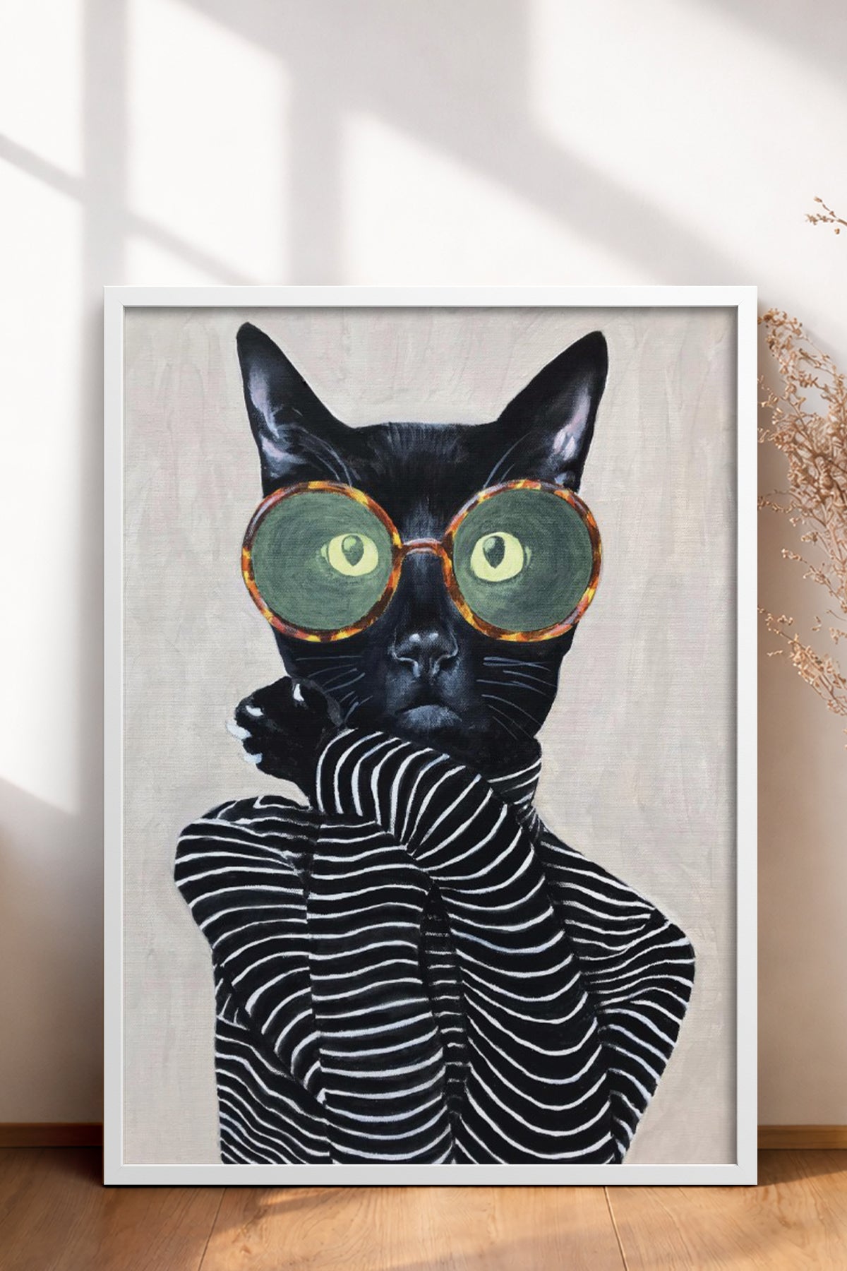 HOMEPACK Ahşap Çerçeveli Tablo Çerçeveli Poster Sanatsal Modern Duvar Dekoru BEK-8128