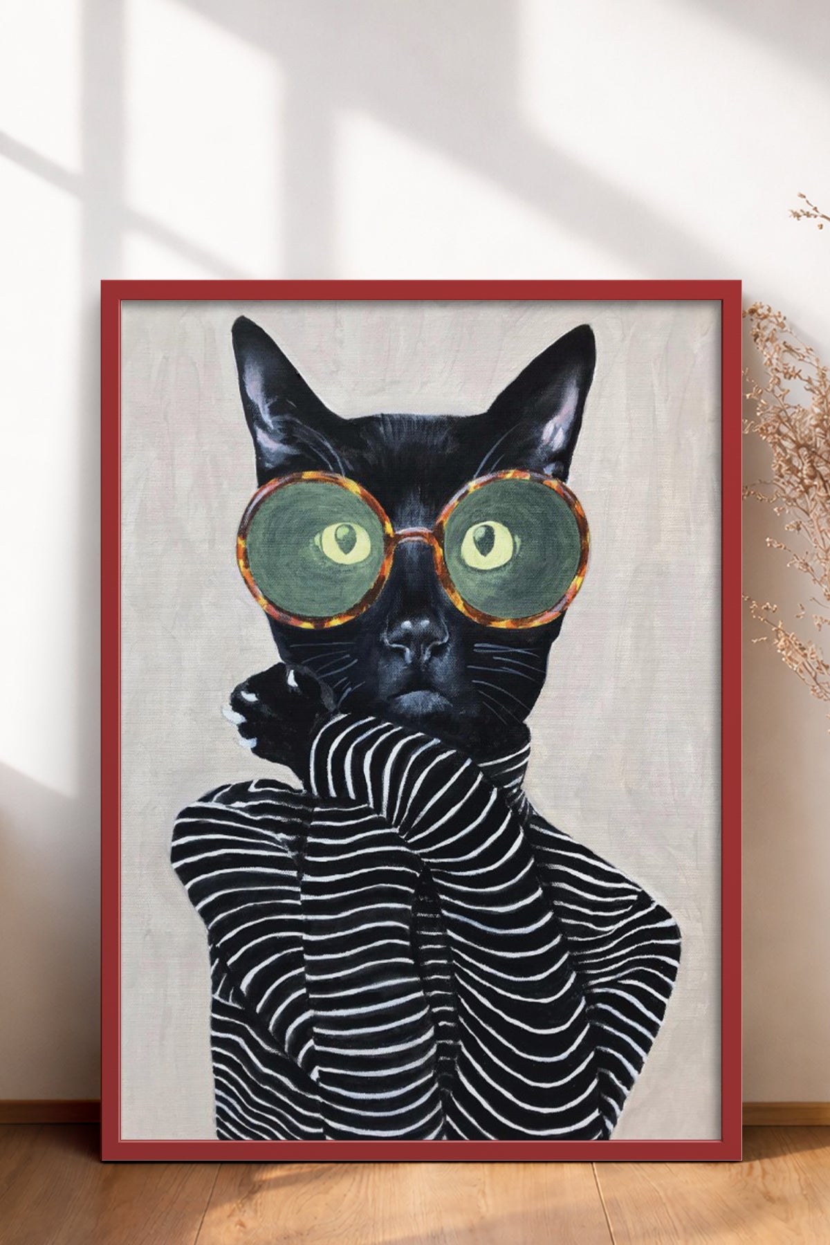 HOMEPACK Ahşap Çerçeveli Tablo Çerçeveli Poster Sanatsal Modern Duvar Dekoru BEK-8128