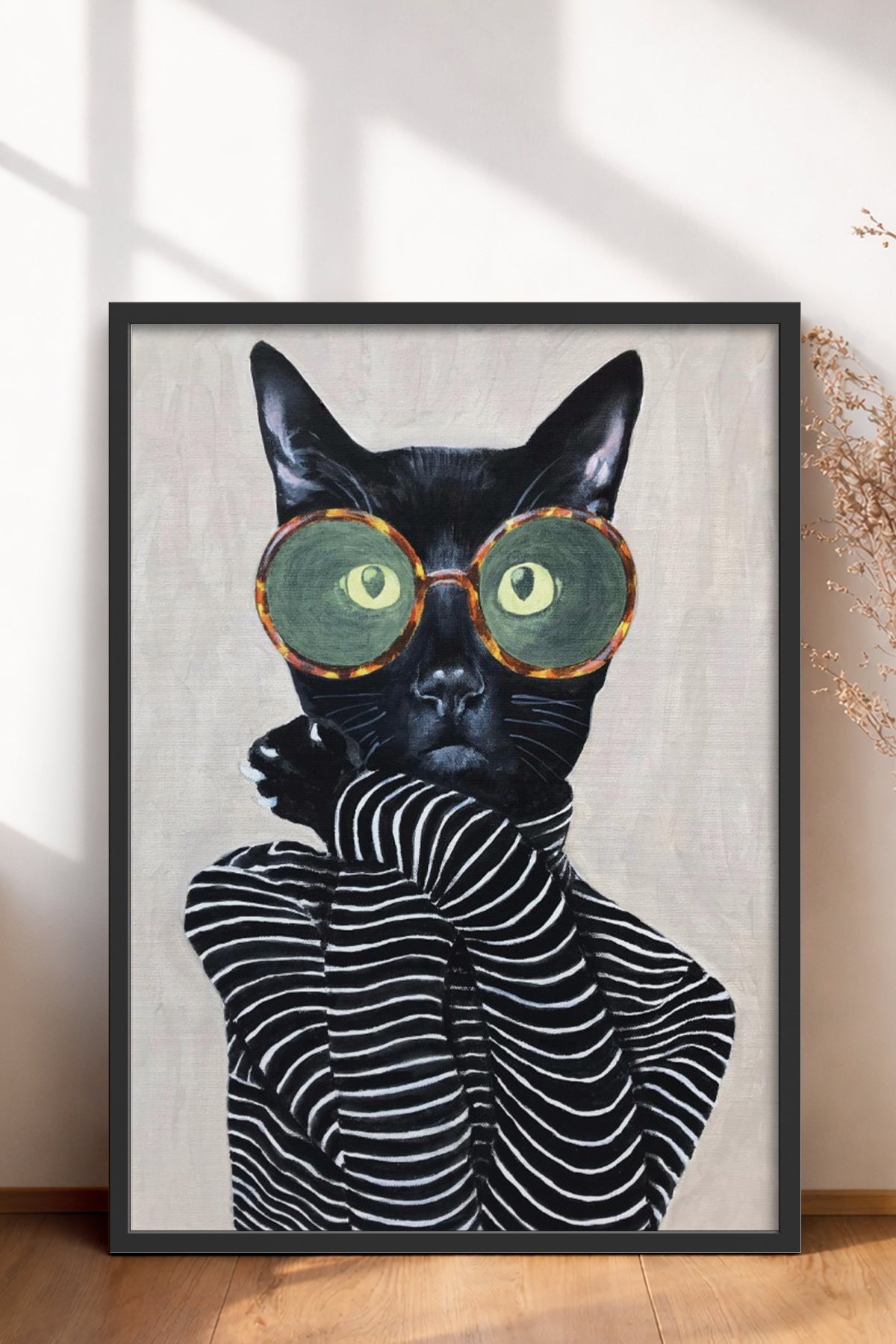 HOMEPACK Ahşap Çerçeveli Tablo Çerçeveli Poster Sanatsal Modern Duvar Dekoru BEK-8128