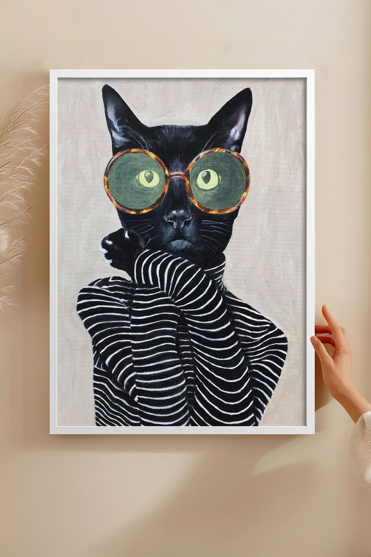 HOMEPACK Ahşap Çerçeveli Tablo Çerçeveli Poster Sanatsal Modern Duvar Dekoru BEK-8128