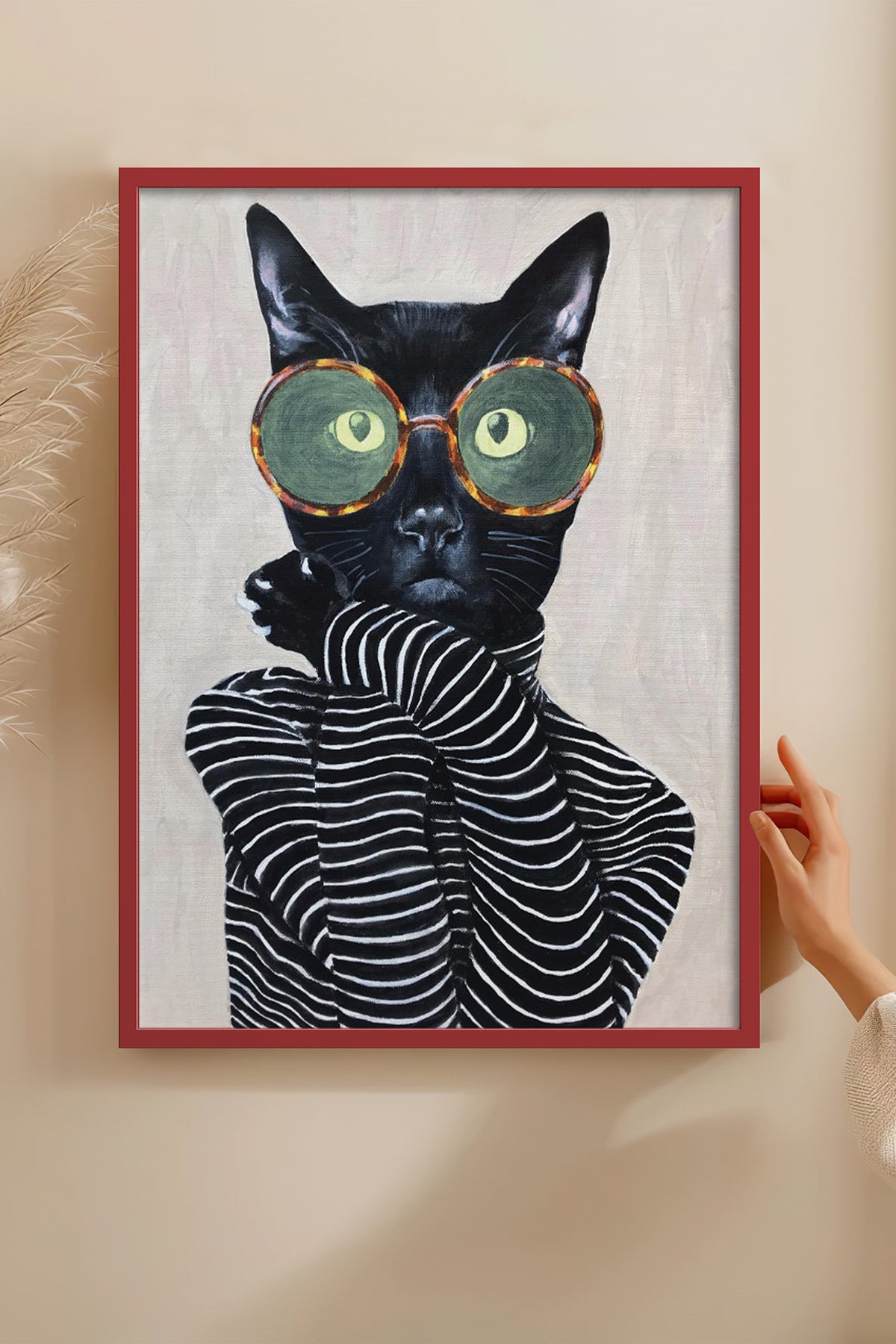 HOMEPACK Ahşap Çerçeveli Tablo Çerçeveli Poster Sanatsal Modern Duvar Dekoru BEK-8128