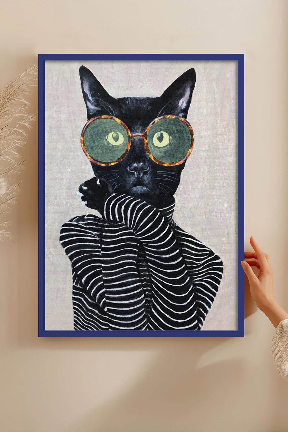 HOMEPACK Ahşap Çerçeveli Tablo Çerçeveli Poster Sanatsal Modern Duvar Dekoru BEK-8128