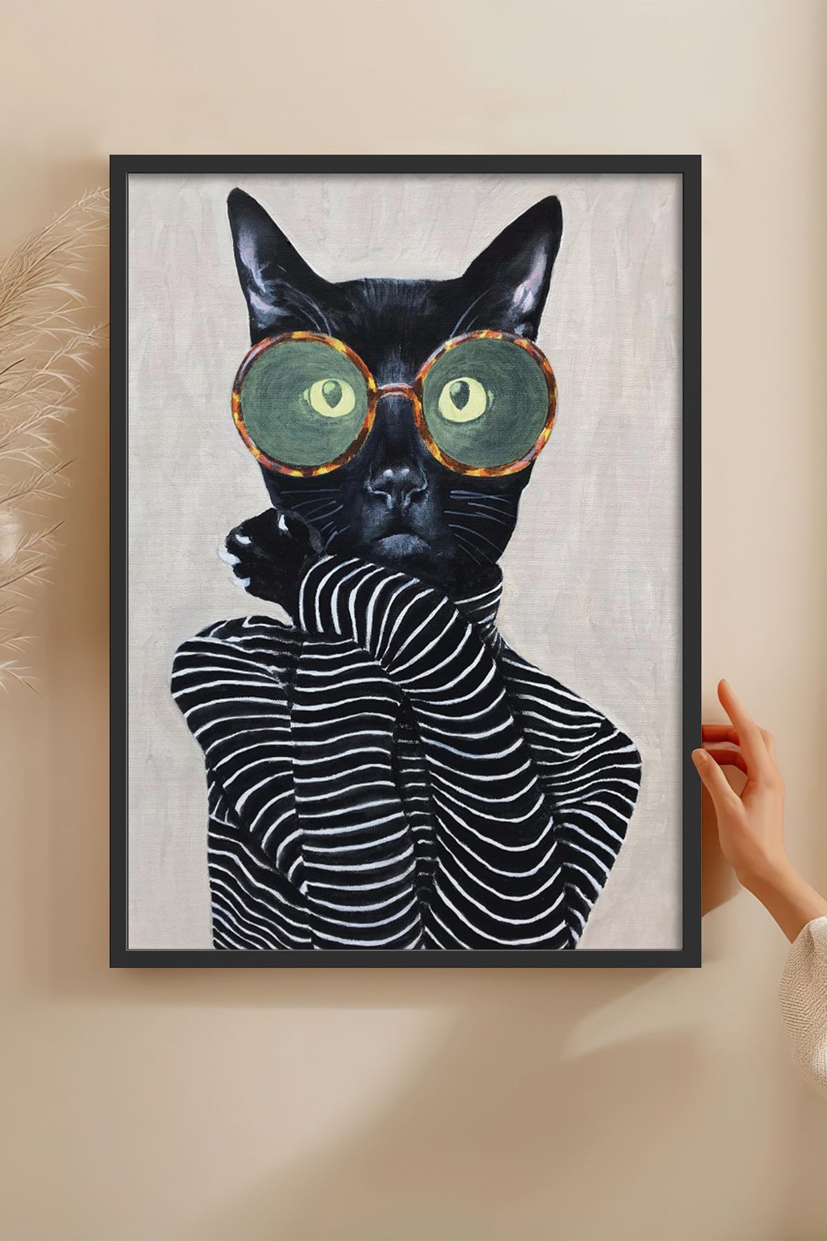 HOMEPACK Ahşap Çerçeveli Tablo Çerçeveli Poster Sanatsal Modern Duvar Dekoru BEK-8128