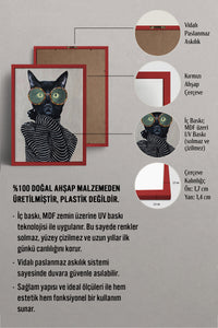 HOMEPACK Ahşap Çerçeveli Tablo Çerçeveli Poster Sanatsal Modern Duvar Dekoru BEK-8128