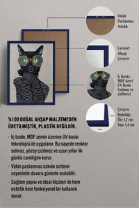 HOMEPACK Ahşap Çerçeveli Tablo Çerçeveli Poster Sanatsal Modern Duvar Dekoru BEK-8128