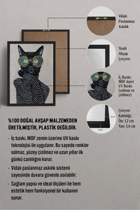 HOMEPACK Ahşap Çerçeveli Tablo Çerçeveli Poster Sanatsal Modern Duvar Dekoru BEK-8128