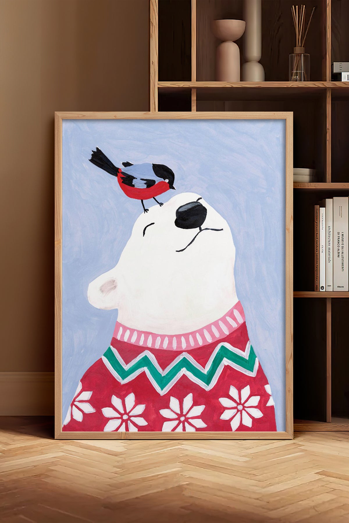 HOMEPACK Ahşap Çerçeveli Tablo Çerçeveli Poster Sanatsal Modern Duvar Dekoru BEK-8129