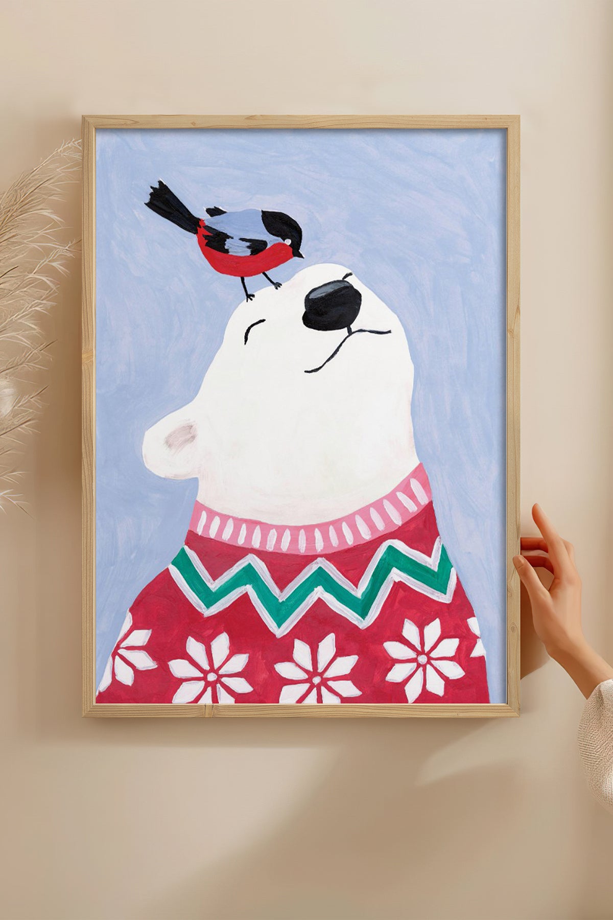 HOMEPACK Ahşap Çerçeveli Tablo Çerçeveli Poster Sanatsal Modern Duvar Dekoru BEK-8129