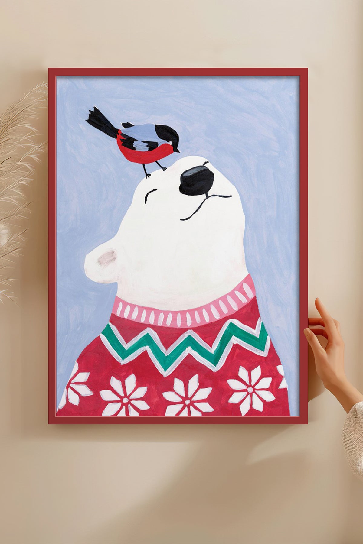 HOMEPACK Ahşap Çerçeveli Tablo Çerçeveli Poster Sanatsal Modern Duvar Dekoru BEK-8129