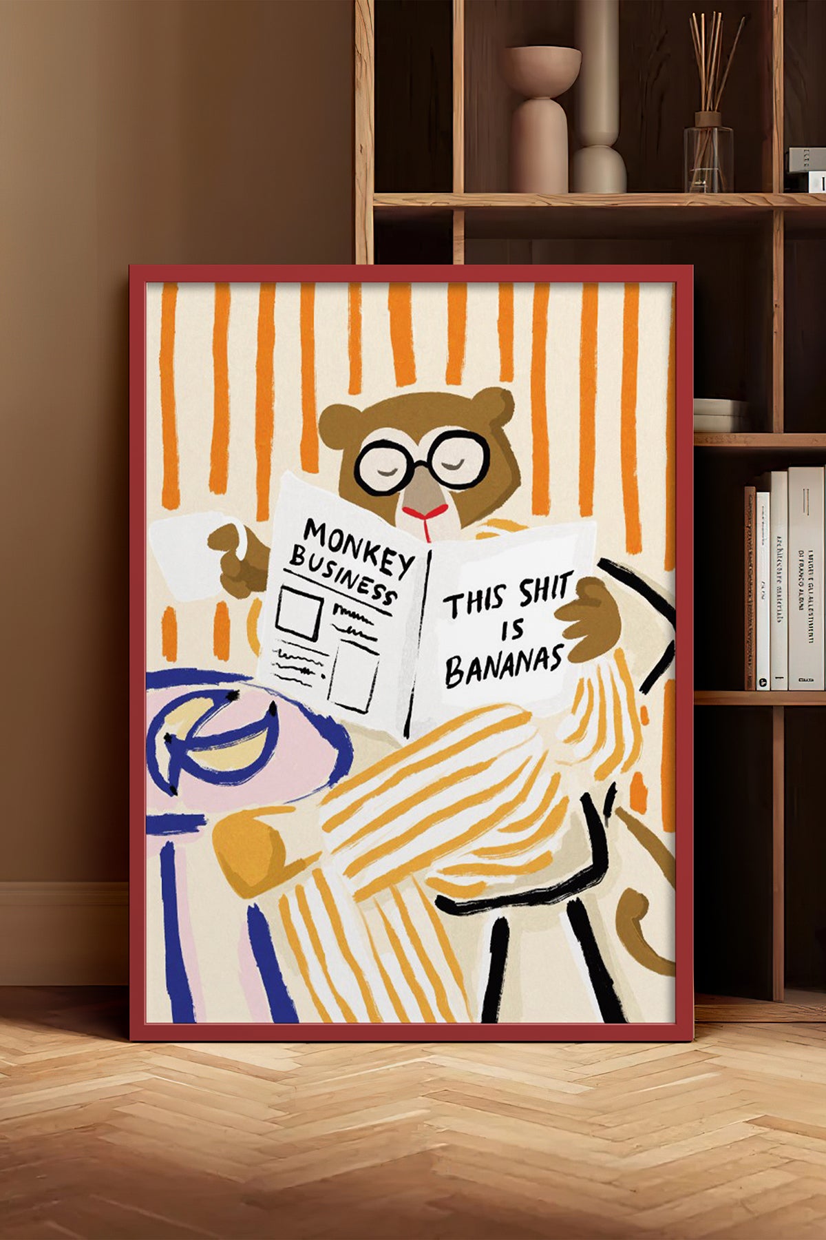 HOMEPACK Ahşap Çerçeveli Tablo Çerçeveli Poster Sanatsal Modern Duvar Dekoru BEK-8133