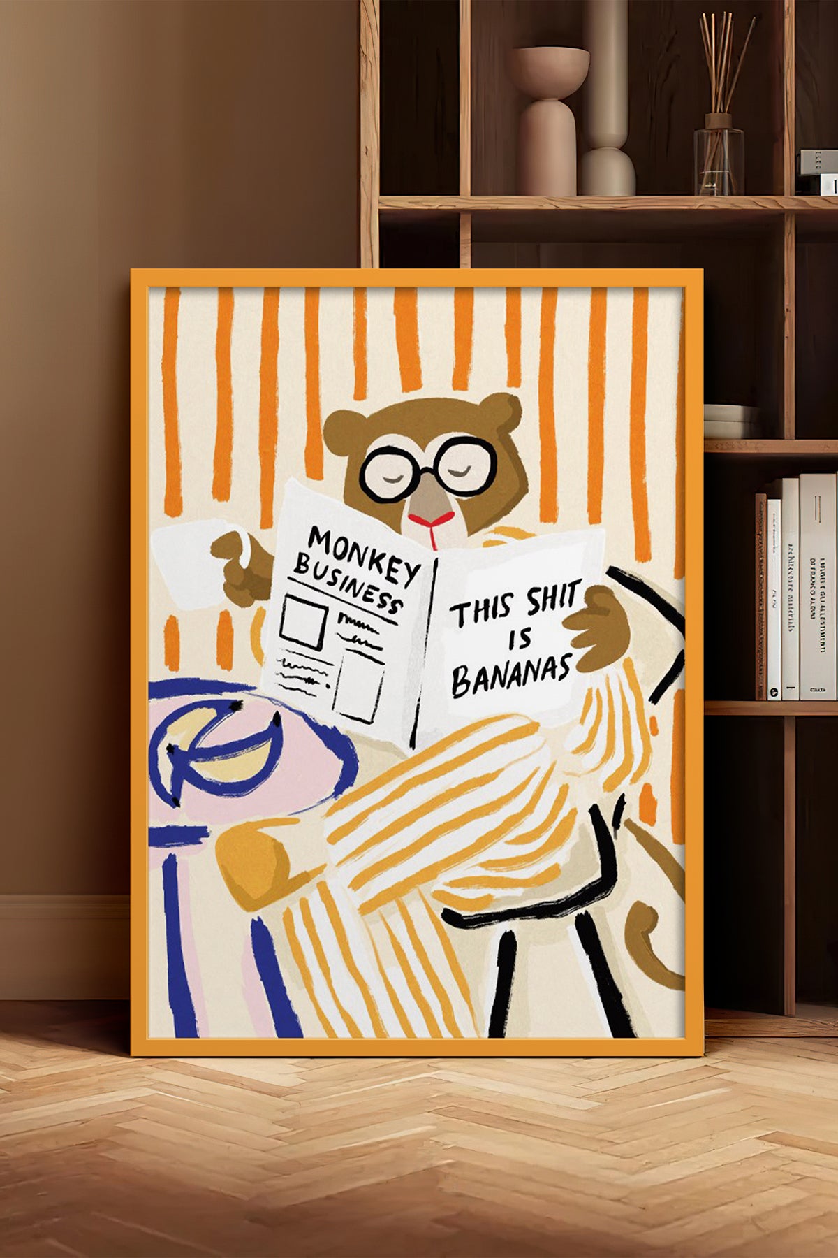 HOMEPACK Ahşap Çerçeveli Tablo Çerçeveli Poster Sanatsal Modern Duvar Dekoru BEK-8133