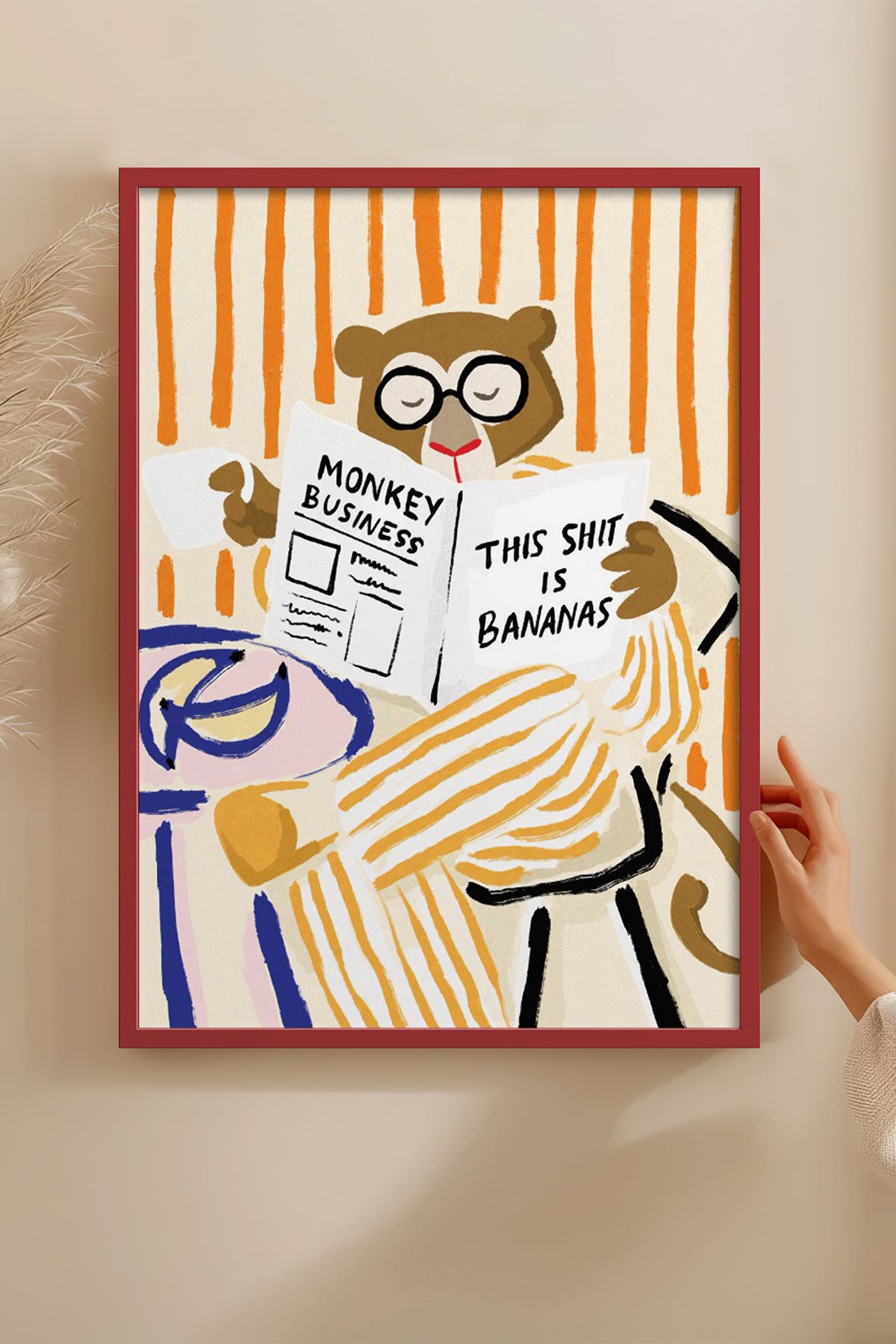 HOMEPACK Ahşap Çerçeveli Tablo Çerçeveli Poster Sanatsal Modern Duvar Dekoru BEK-8133