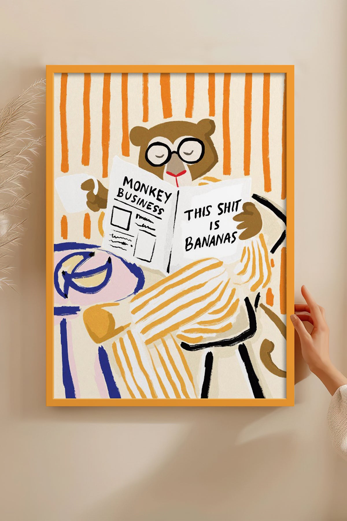HOMEPACK Ahşap Çerçeveli Tablo Çerçeveli Poster Sanatsal Modern Duvar Dekoru BEK-8133